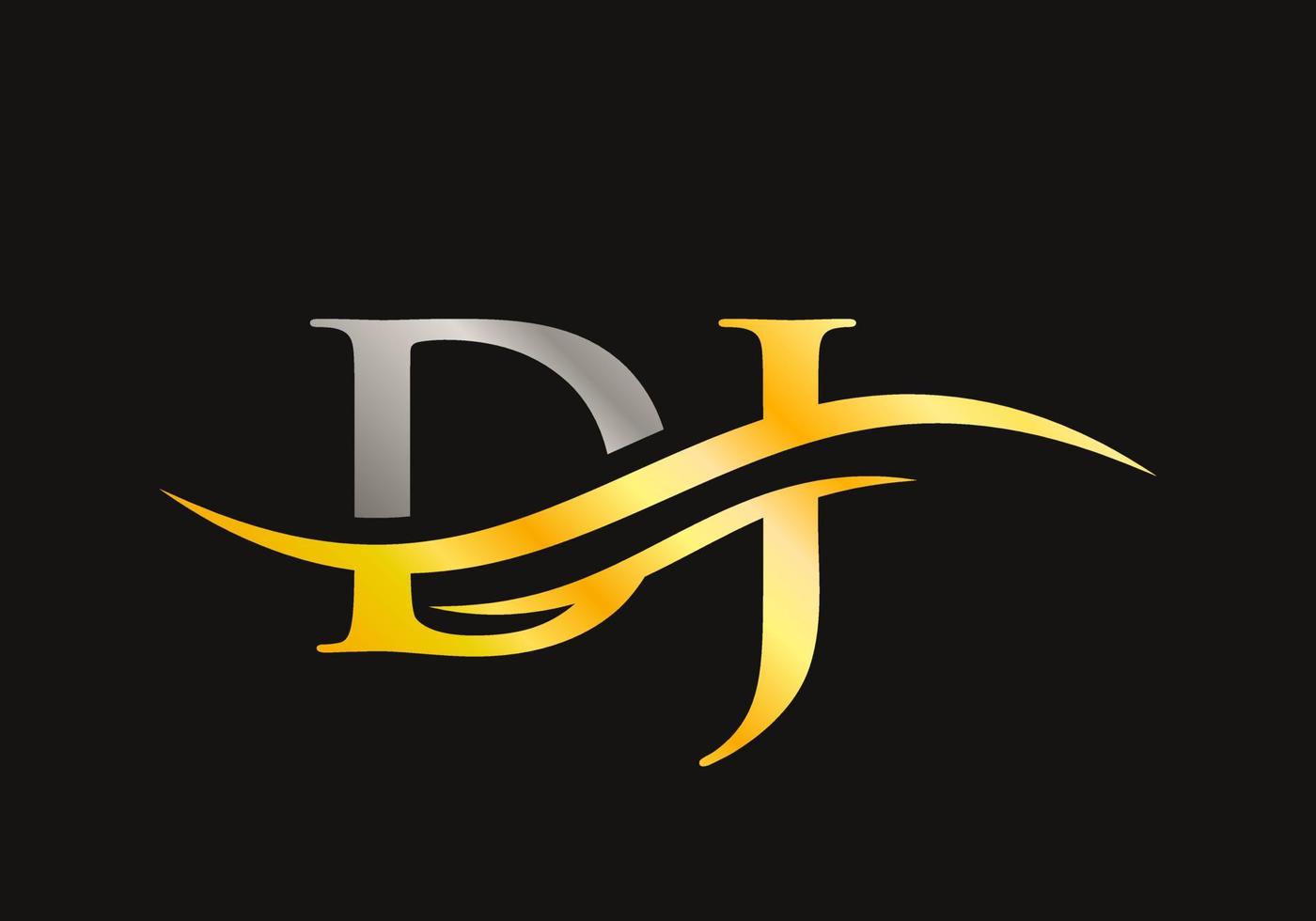 Letter DJ Logo Design Vector