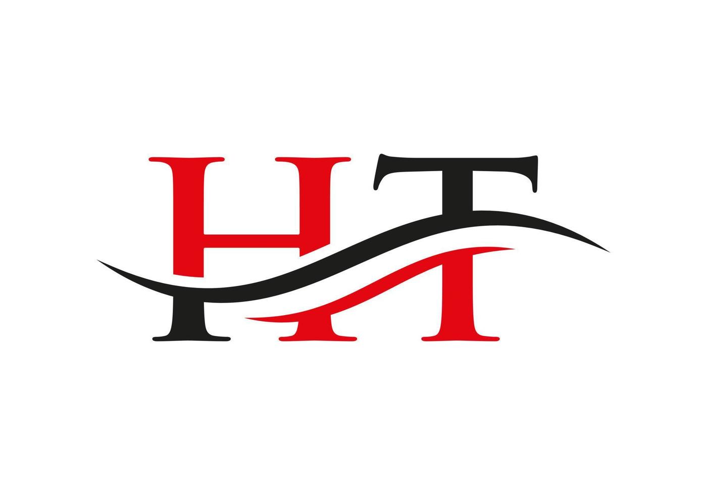 HT Letter Linked Logo for business and company identity. Initial Letter HT Logo Vector Template