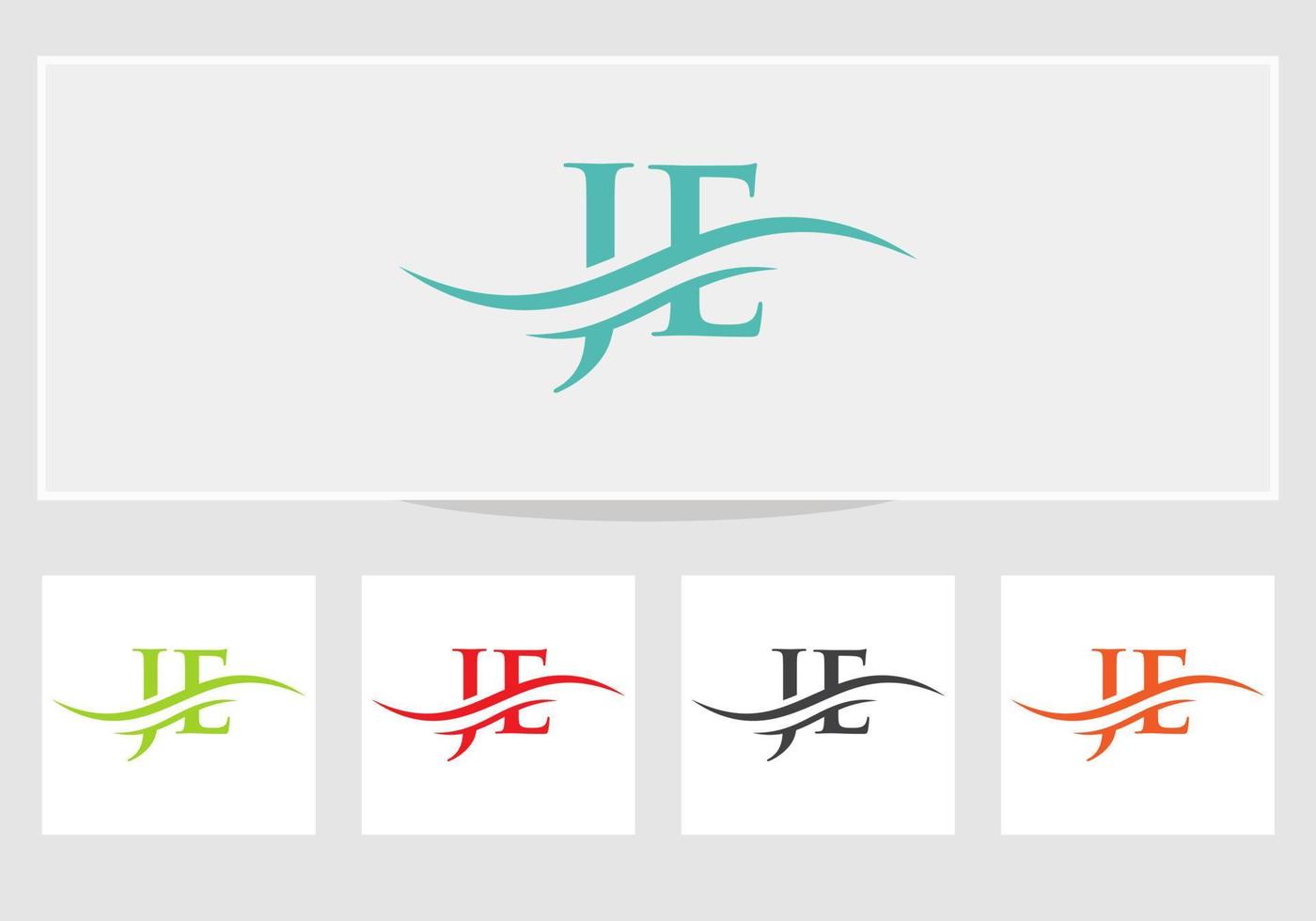 JE Letter Linked Logo for business and company identity. Initial Letter JE Logo Vector Template