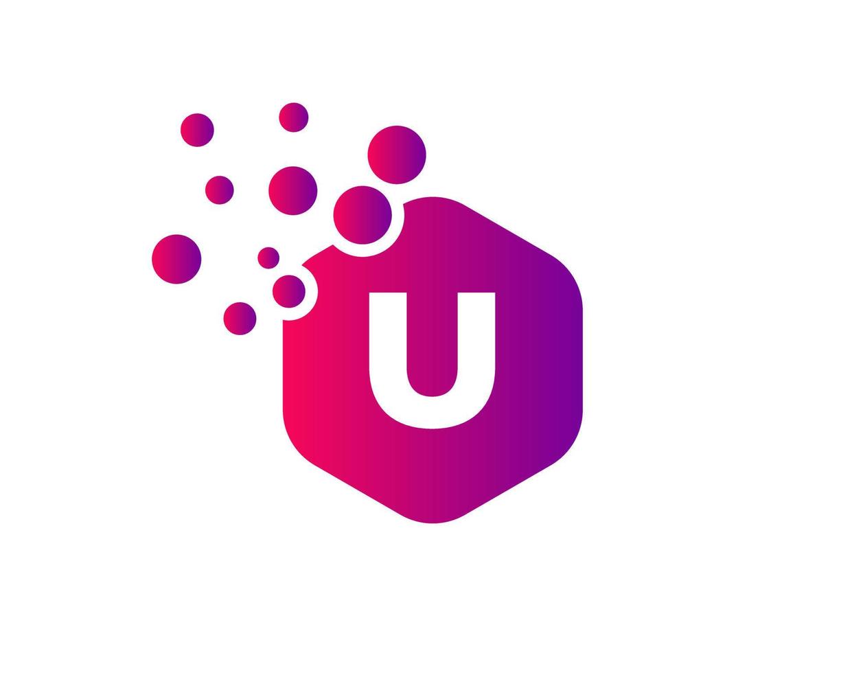Letter U Logo For Technology Symbol vector