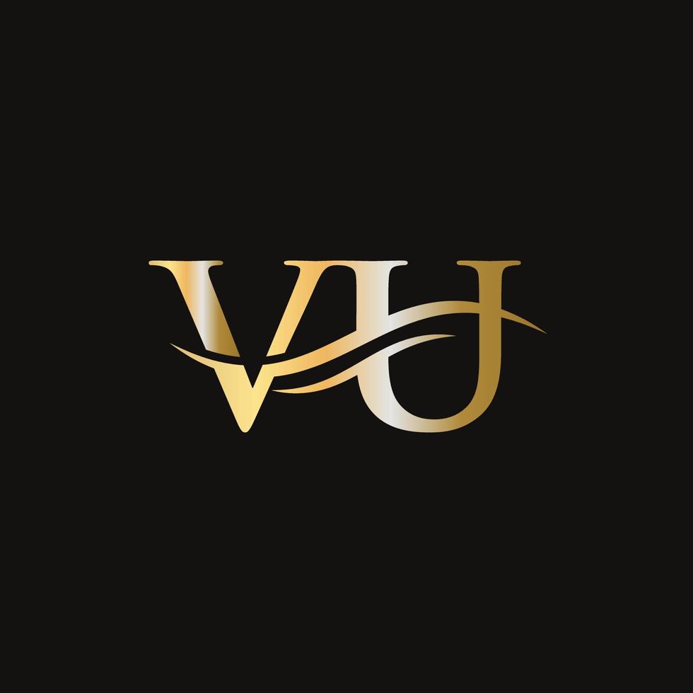 Creative VU letter with luxury concept. Modern VU Logo Design for business and company identity vector