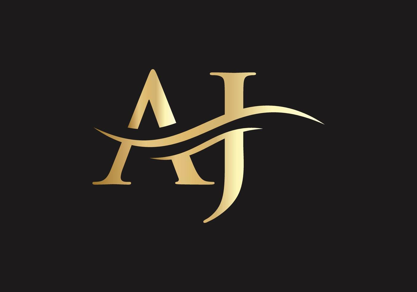 Initial linked letter AJ logo design. Modern letter AJ logo design vector