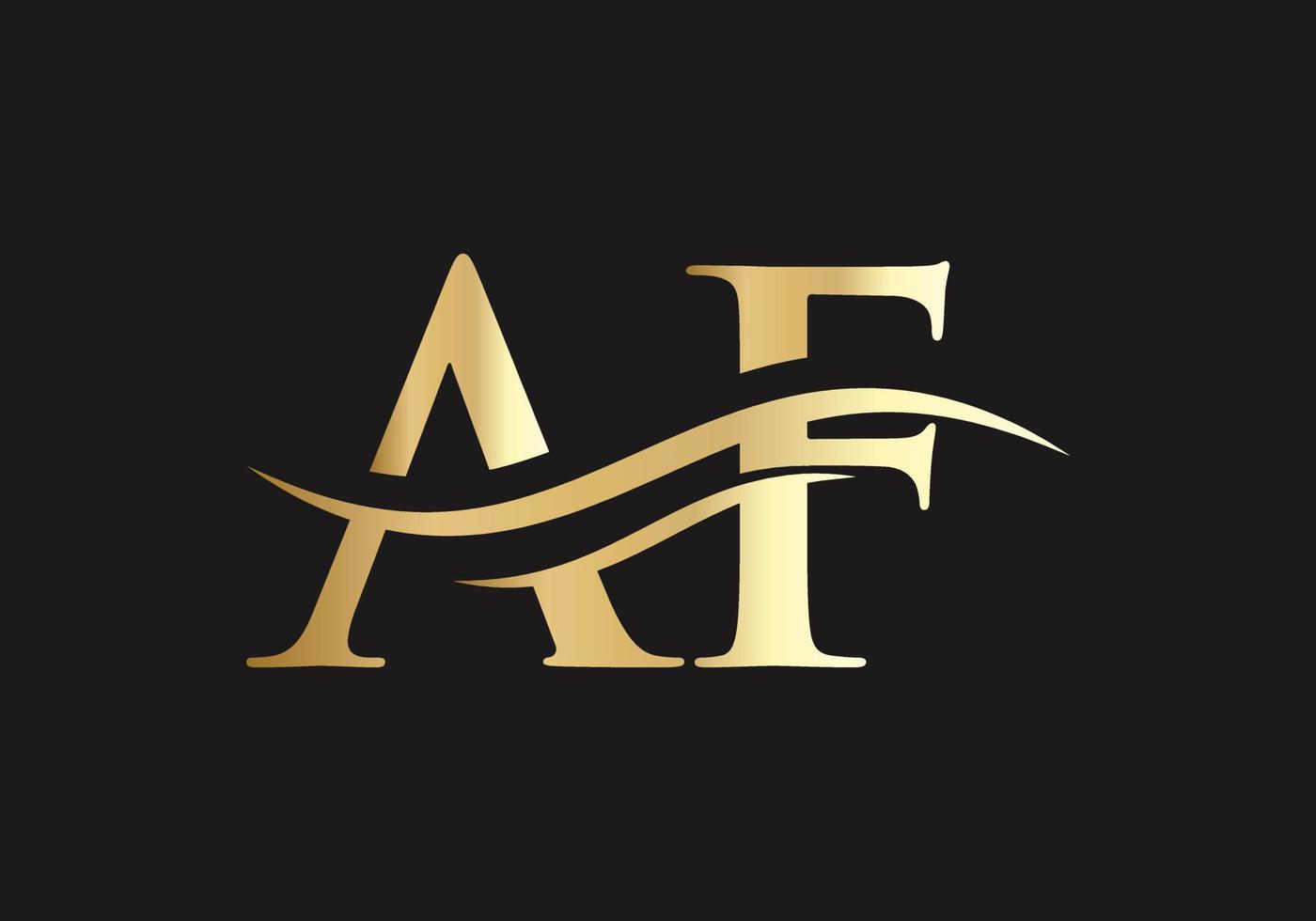 AF Letter Linked Logo for business and company identity. Initial Letter AF Logo Vector Template