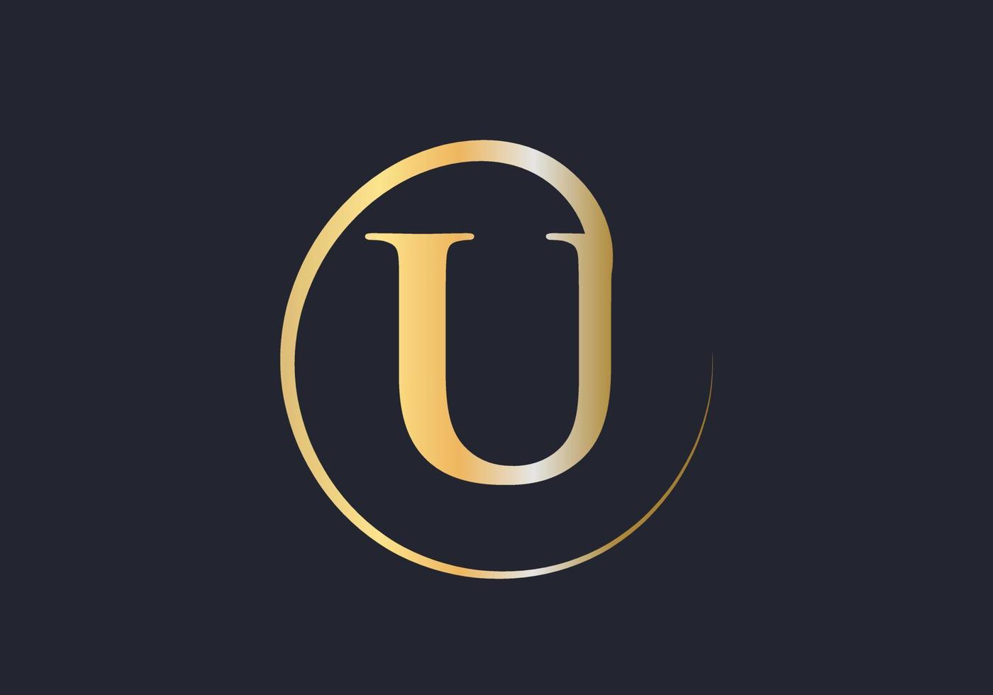 Luxury Letter U Logo. U Logotype For Elegant and Stylish Fashion Symbol vector