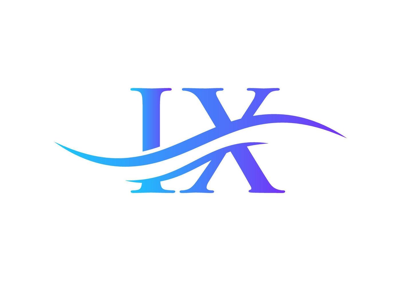 IX logo. Monogram letter IX logo design Vector. IX letter logo design vector