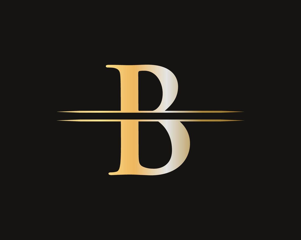 Letter B Logo Design For Luxury and Fashion Identity vector