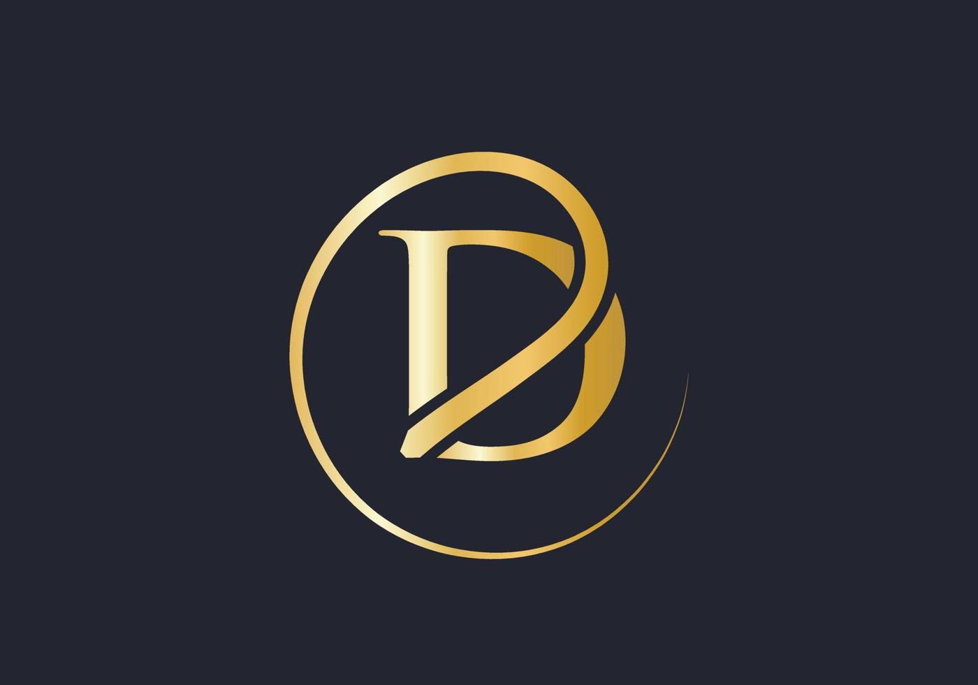 Luxury Letter D Logo. D Logotype For Elegant and Stylish Fashion Symbol vector