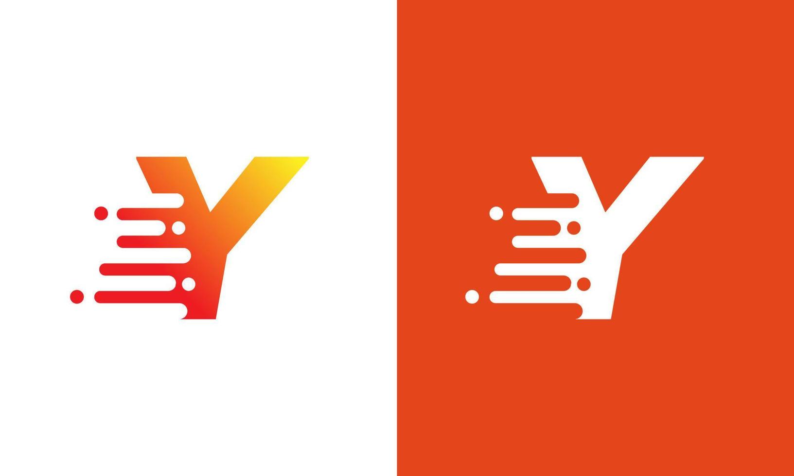 Letter Y Logo Fast speed, quick energy drop icon.  Speed Logotype Element vector