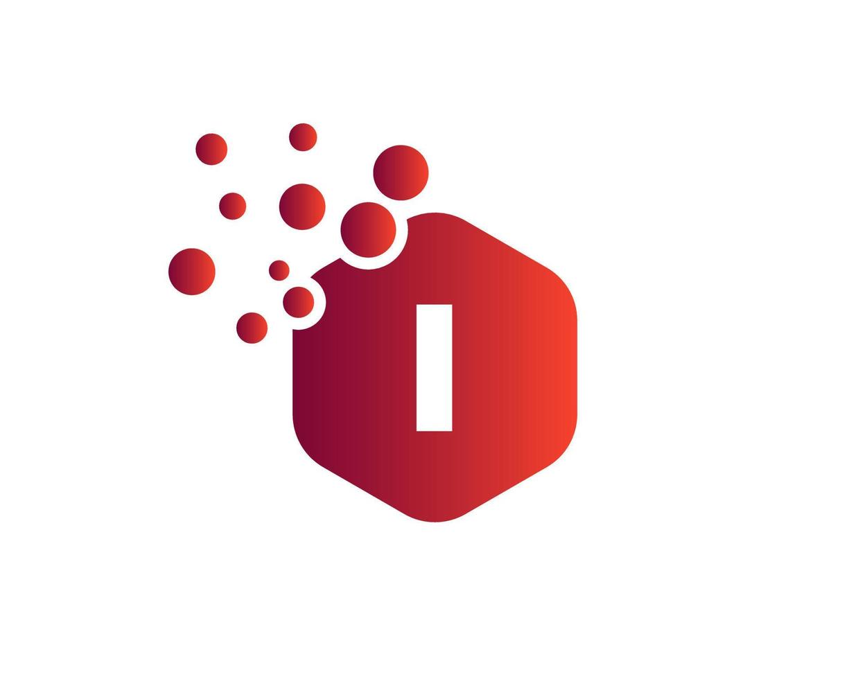 Letter I Logo For Technology Symbol vector