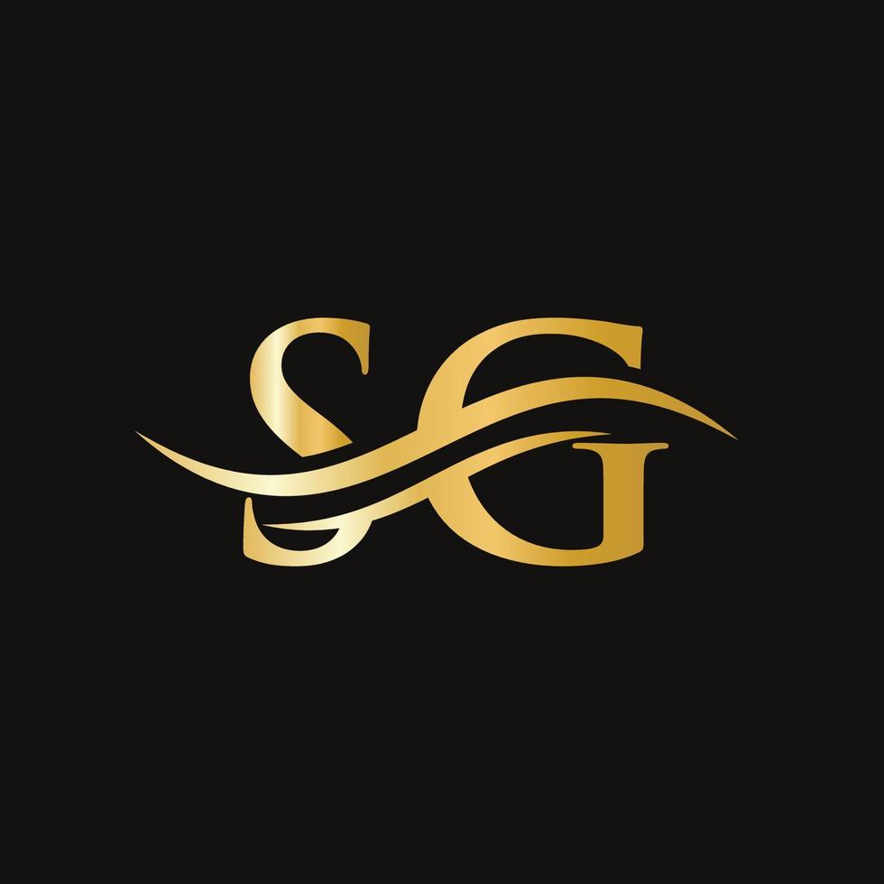 SG Letter Linked Logo for business and company identity. Initial Letter SG Logo Vector Template