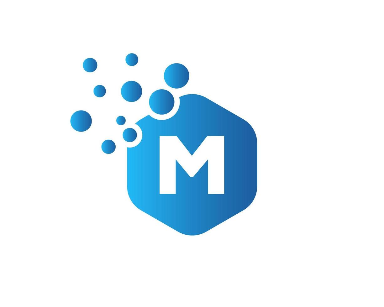 Letter M Logo For Technology Symbol vector
