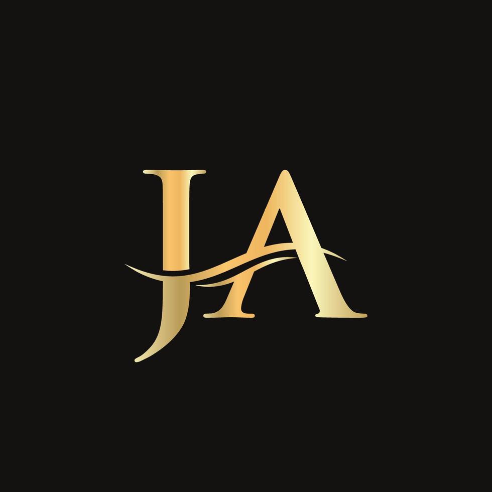 Modern JA Logo Design for business and company identity. Creative JA