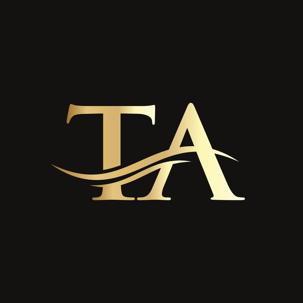 TA logo design. Initial TA letter logo design. vector