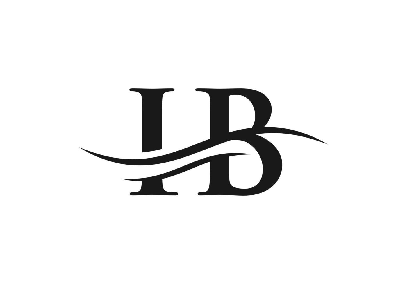 carta ib creativa con concepto de lujo. diseño moderno del logotipo ib para la identidad comercial y empresarial vector