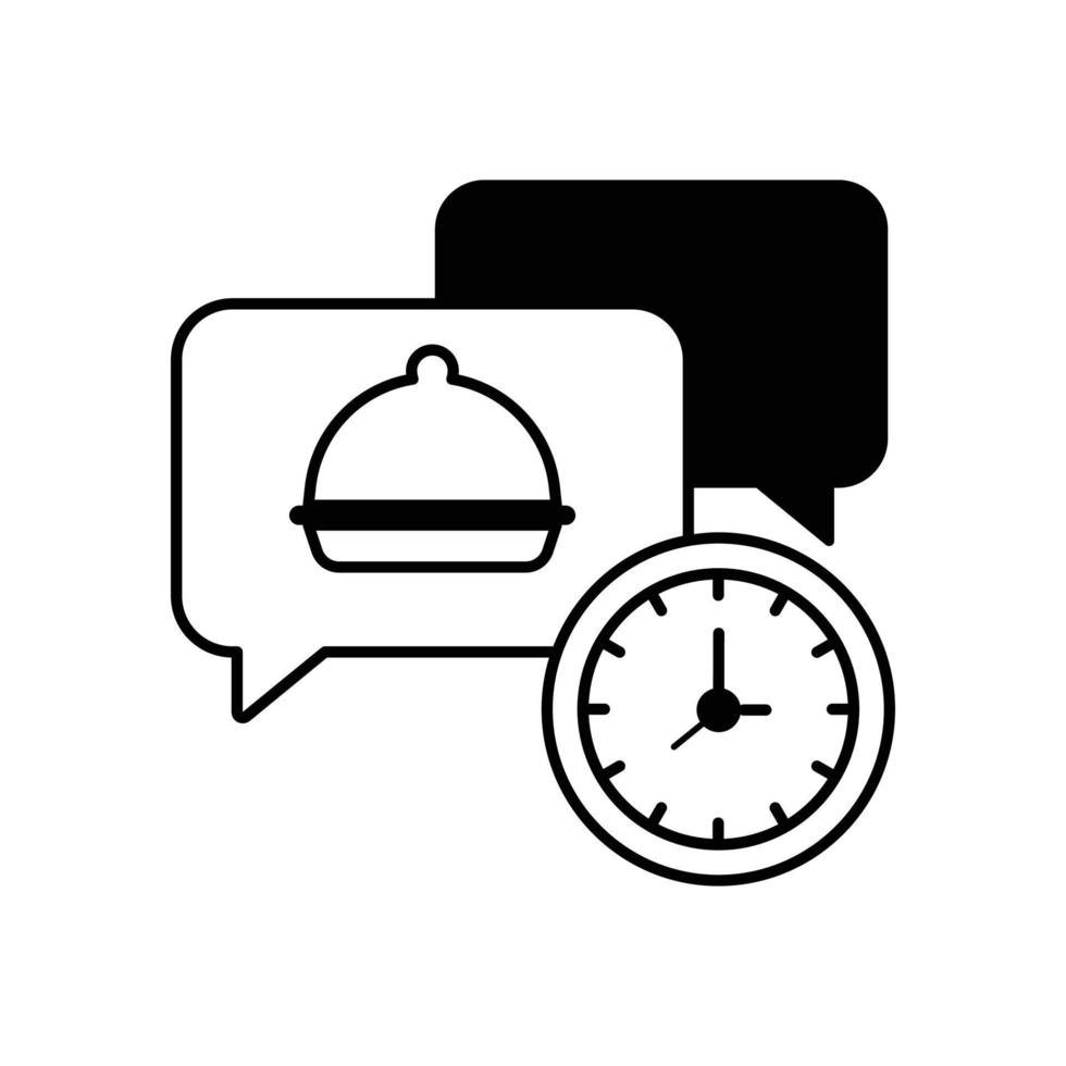 Delivery Time Vector Icon Gylph Style Illustration. EPS 10 File