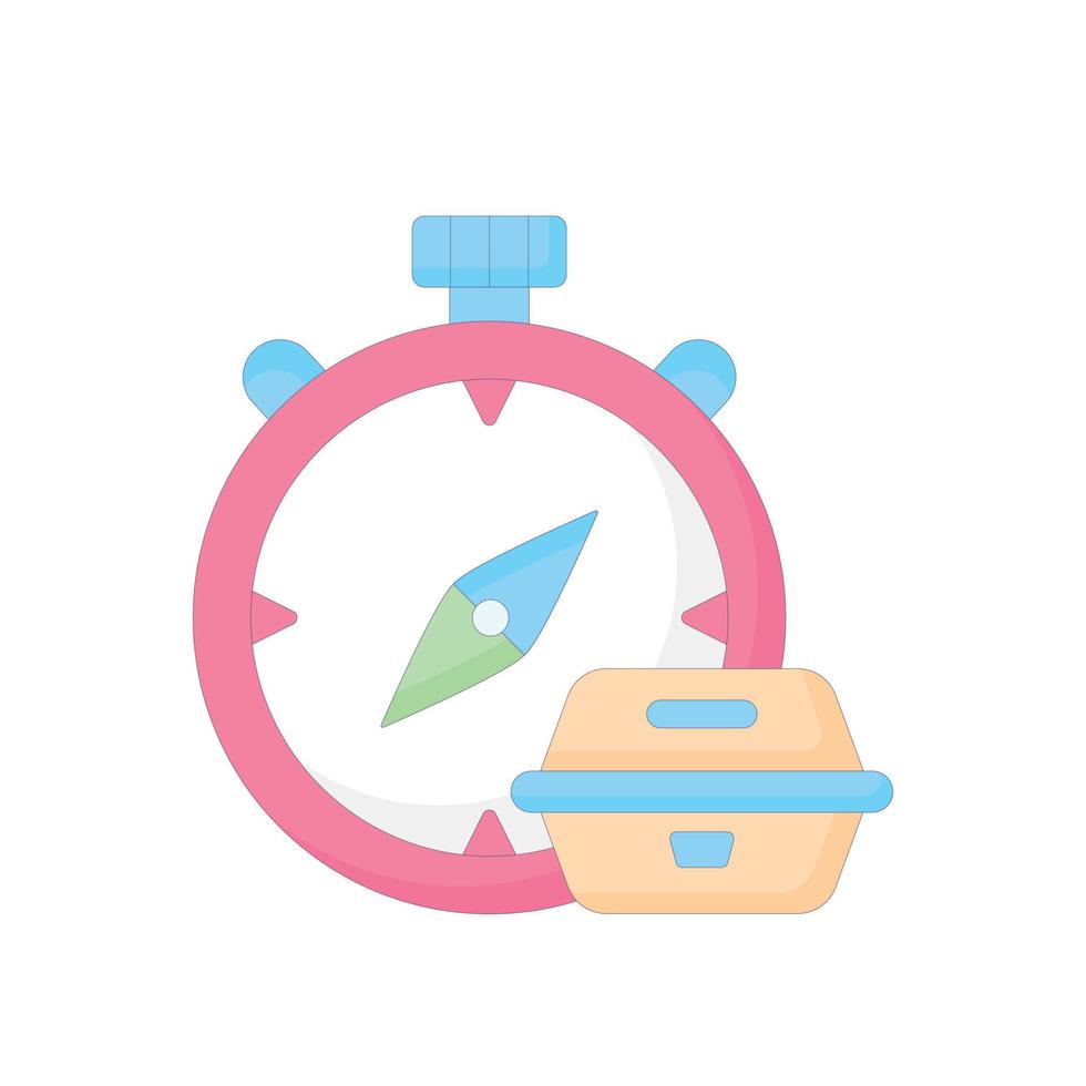 Delivery Time  Vector Icon Without Background Style Illustration. EPS 10 File