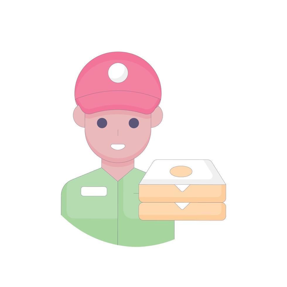 Delivery boy  Vector Icon Without Background Style Illustration. EPS 10 File