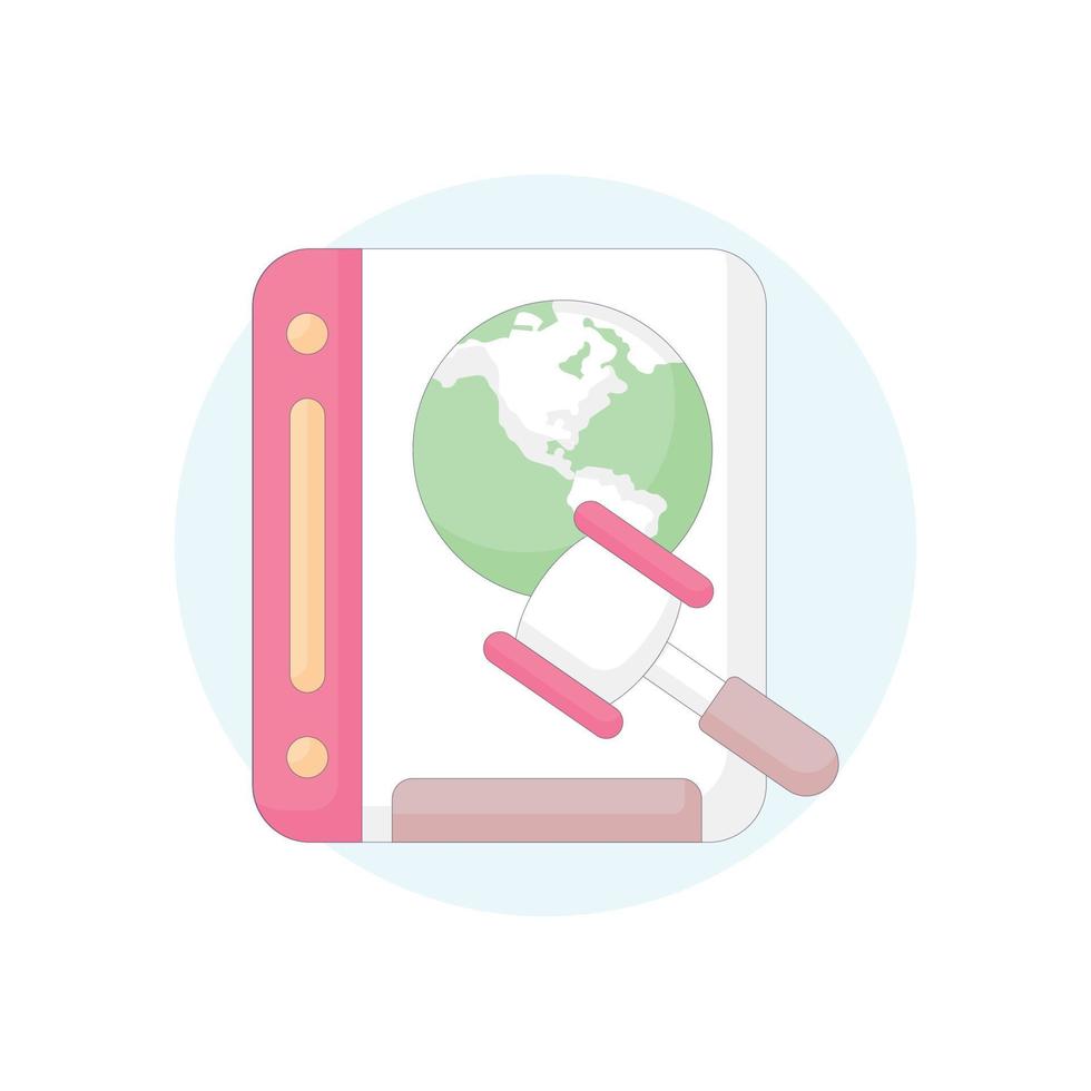 International law vector With Background icon style illustration. EPS 10 file