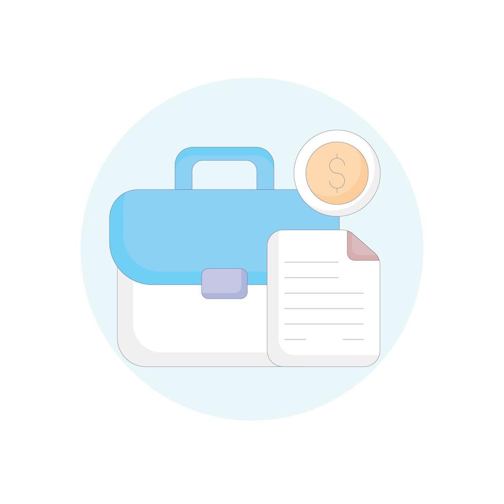Document Bag vector With Background icon style illustration. EPS 10 file