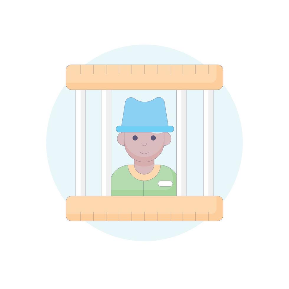 jail  vector With Background icon style illustration. EPS 10 file