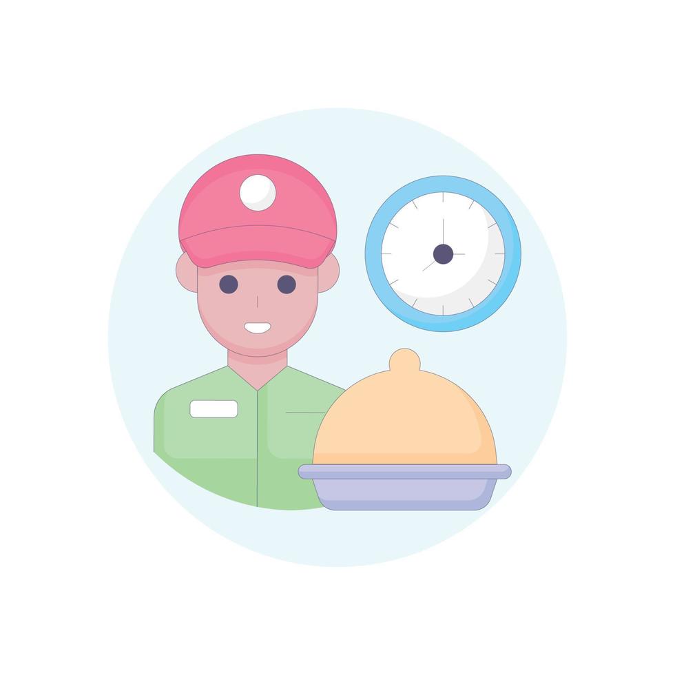 Delivery time Vector Icon filled outline Style Illustration. EPS 10 File