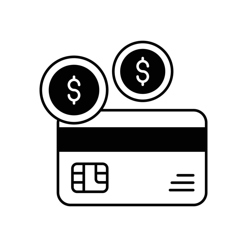 Wallet Vector Icon Gylph Style Illustration. EPS 10 File