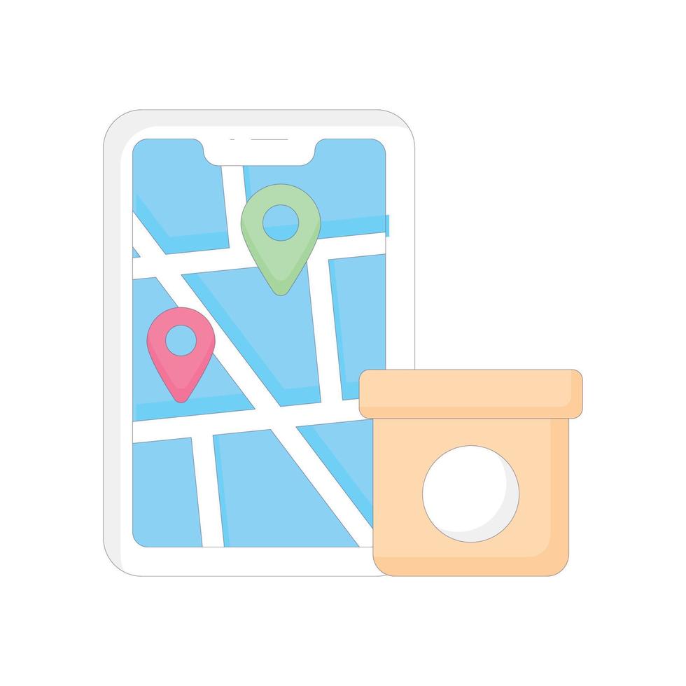 Delivery Location Vector Icon Without Background Style Illustration. EPS 10 File
