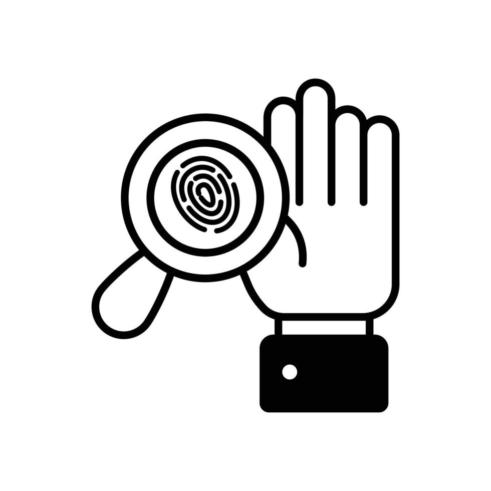 Scan vector glyph icon style illustration. EPS 10 file