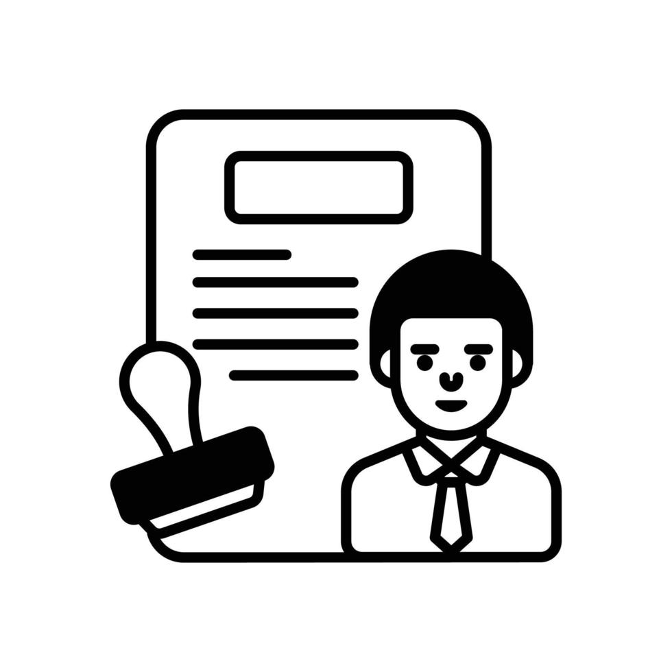 Rule vector glyph icon style illustration. EPS 10 file