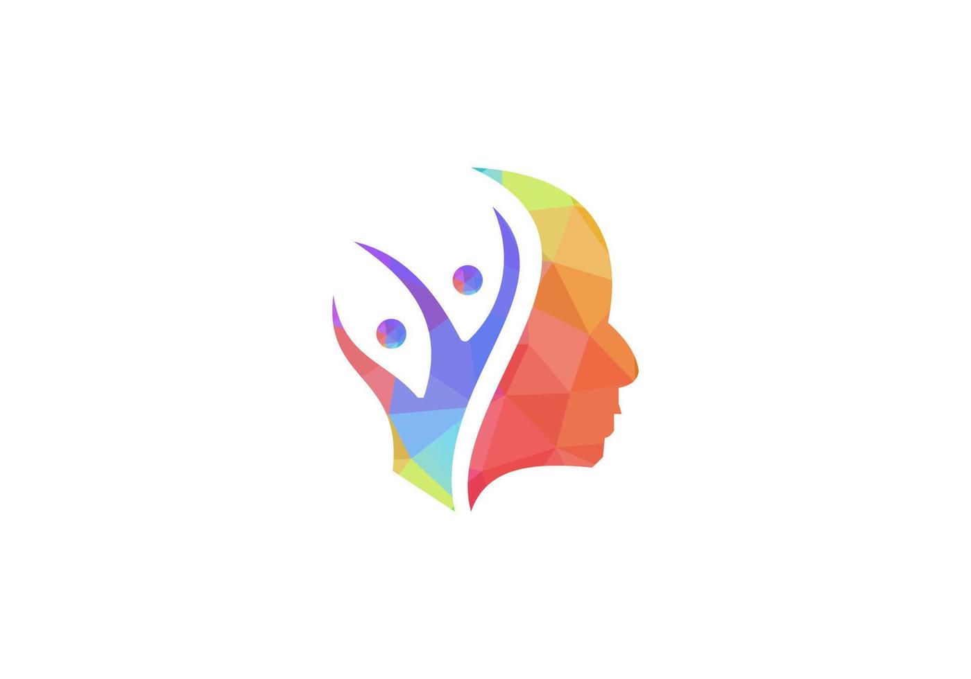 logo abstracto de caridad. diseño de logotipo de concepto humano. vector