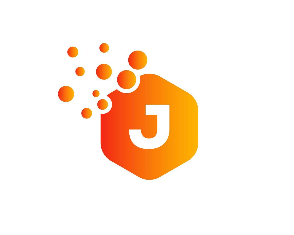 Letter J Logo For Technology Symbol vector