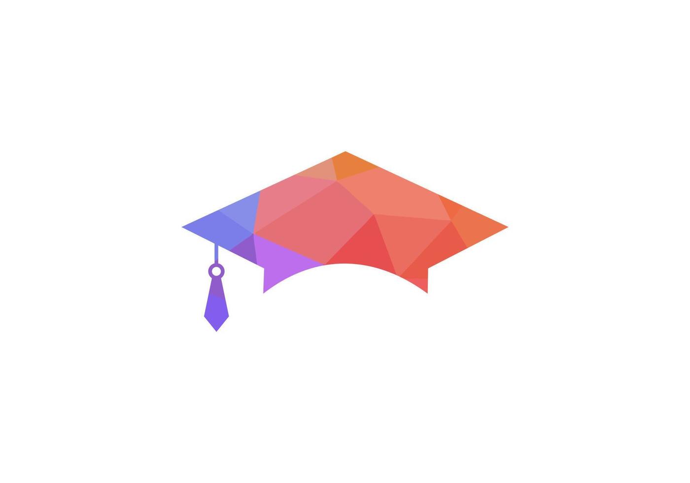 gorra de graduación icono plano. icono de tapa cuadrada de la universidad de graduación aislado sobre fondo blanco vector