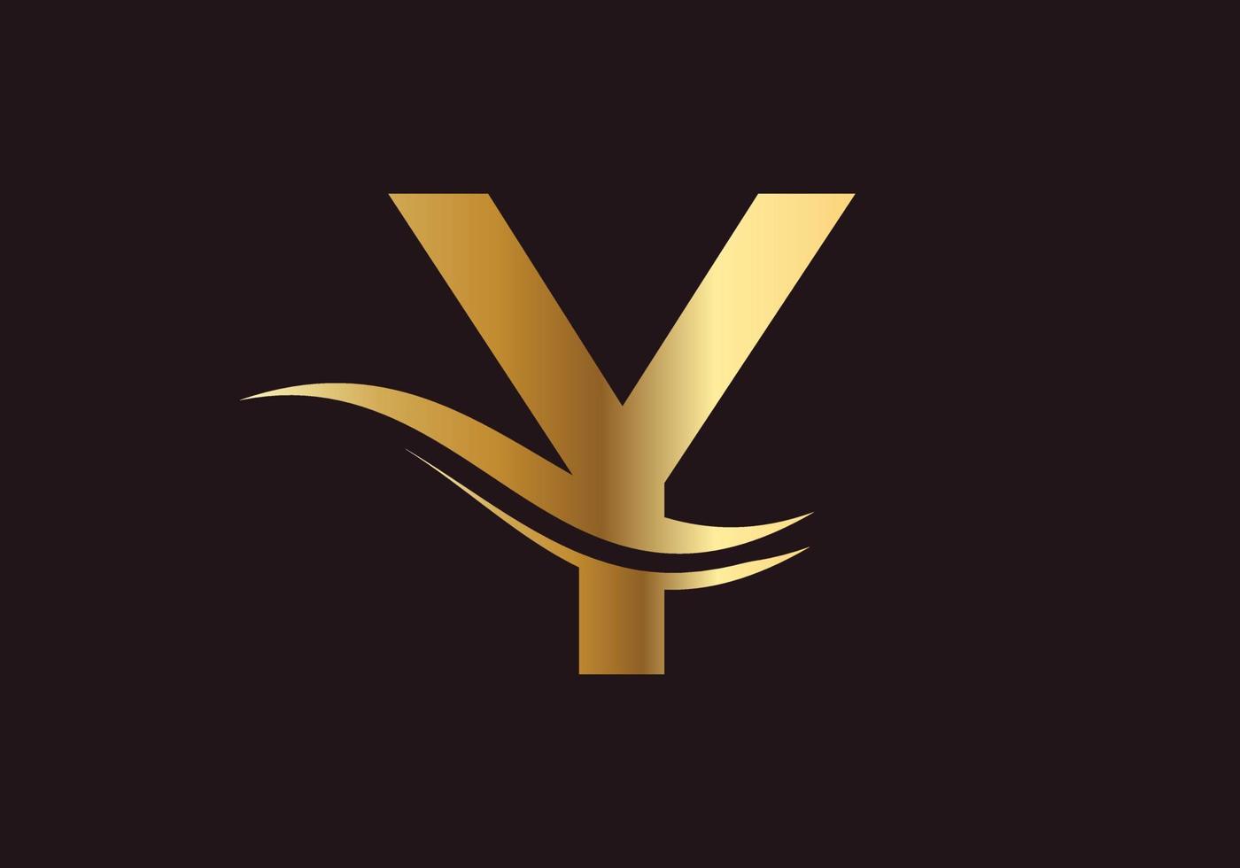 concepto de lujo del logotipo de la letra y vector