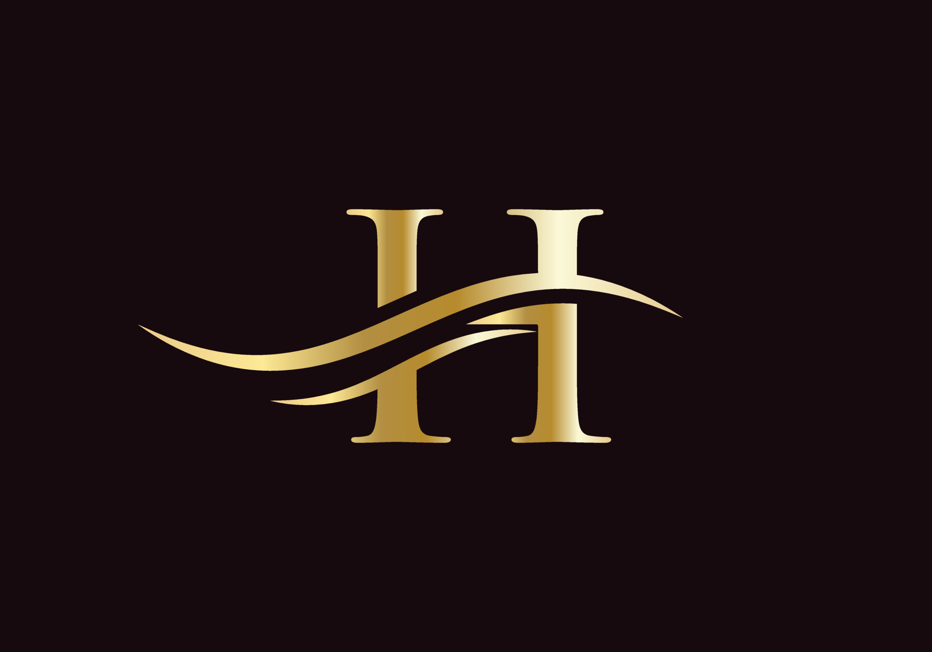 Initial H letter logo with modern business typography template