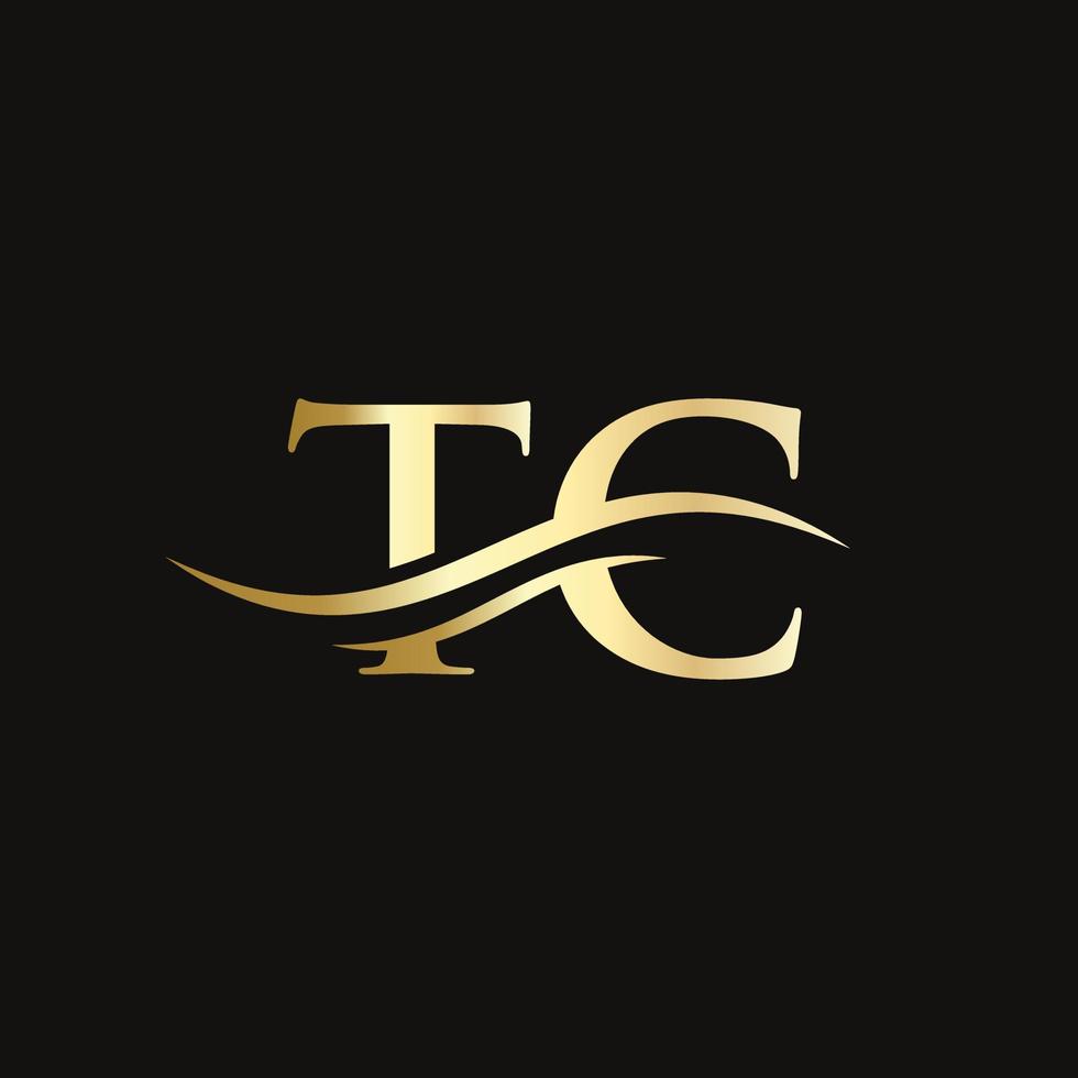 TC letter logo. Initial TC letter business logo design vector template