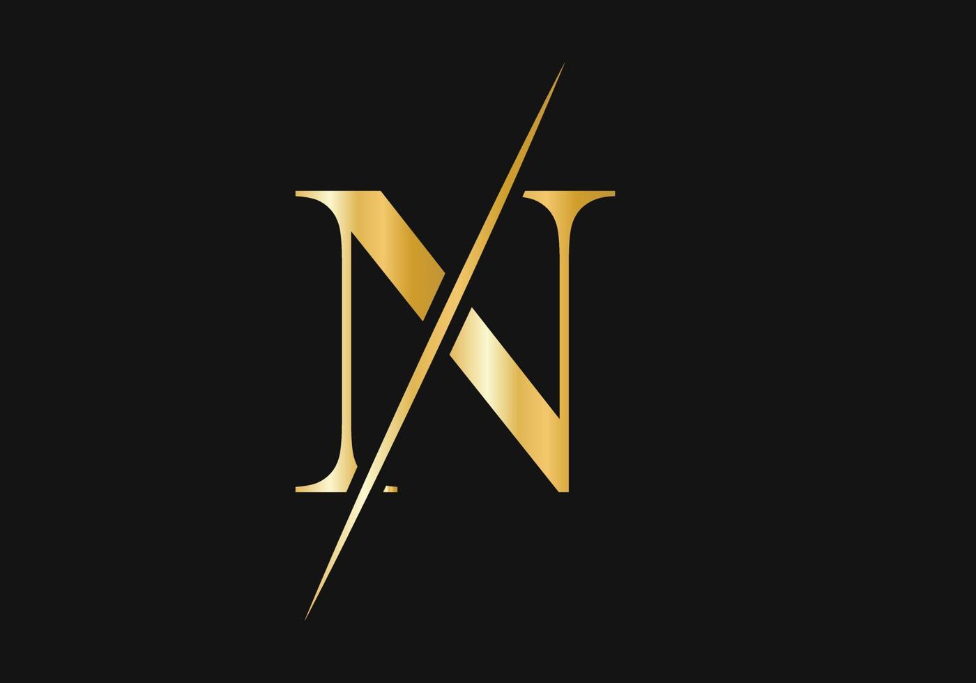Luxury Letter N Logo Design For Fashion and Luxury Symbol vector