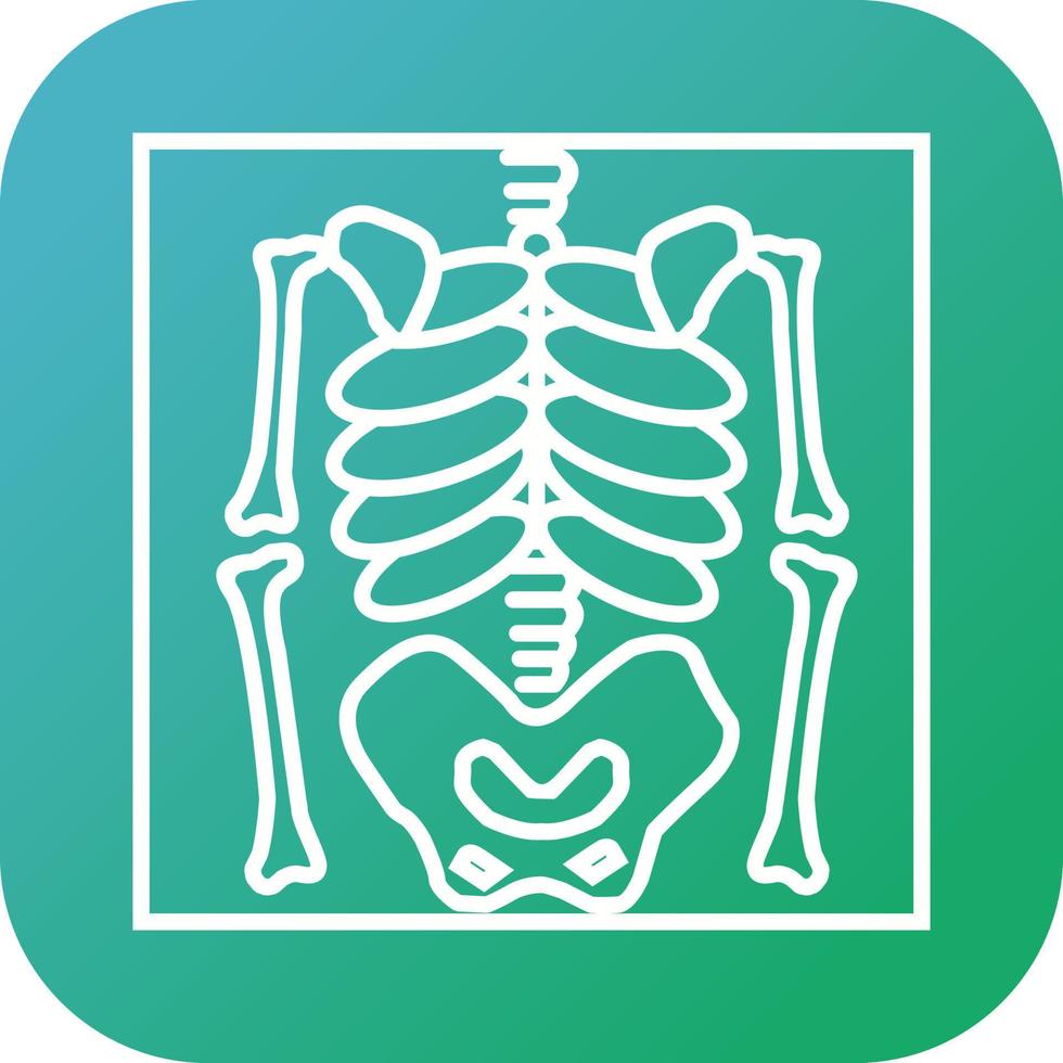 Beautiful skeleton vector line icon