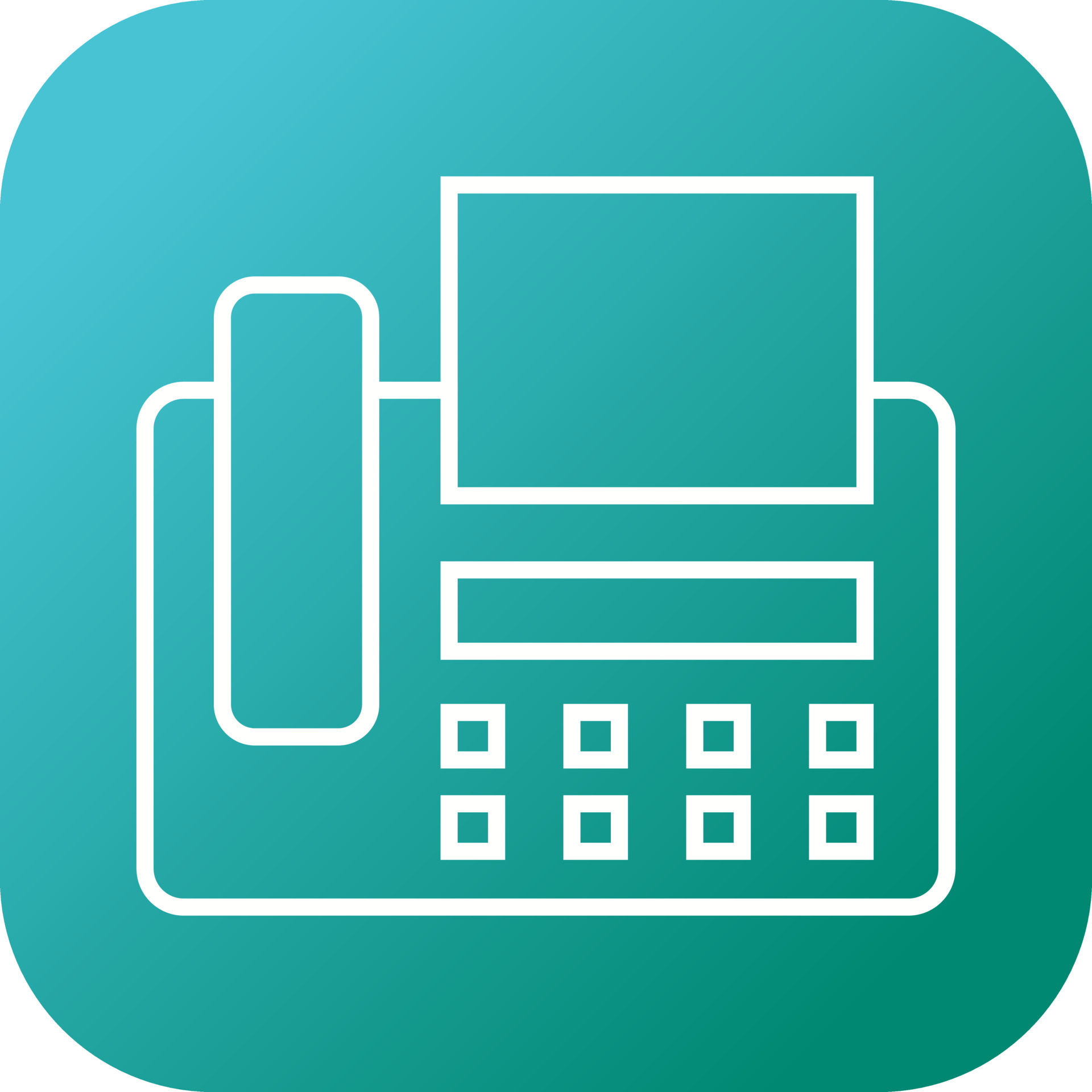 Beautiful Fax machine Vector line icon 17209740 Vector Art at Vecteezy