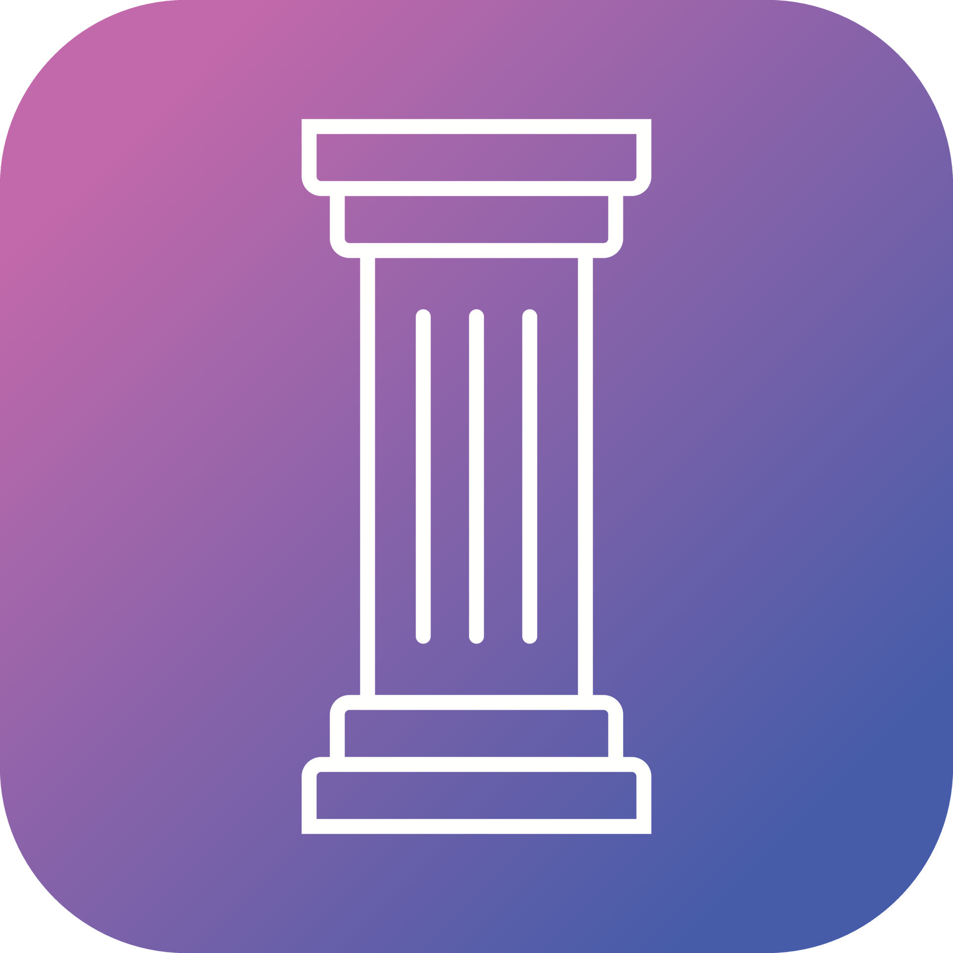 Beautiful Column Vector line icon 17209747 Vector Art at Vecteezy