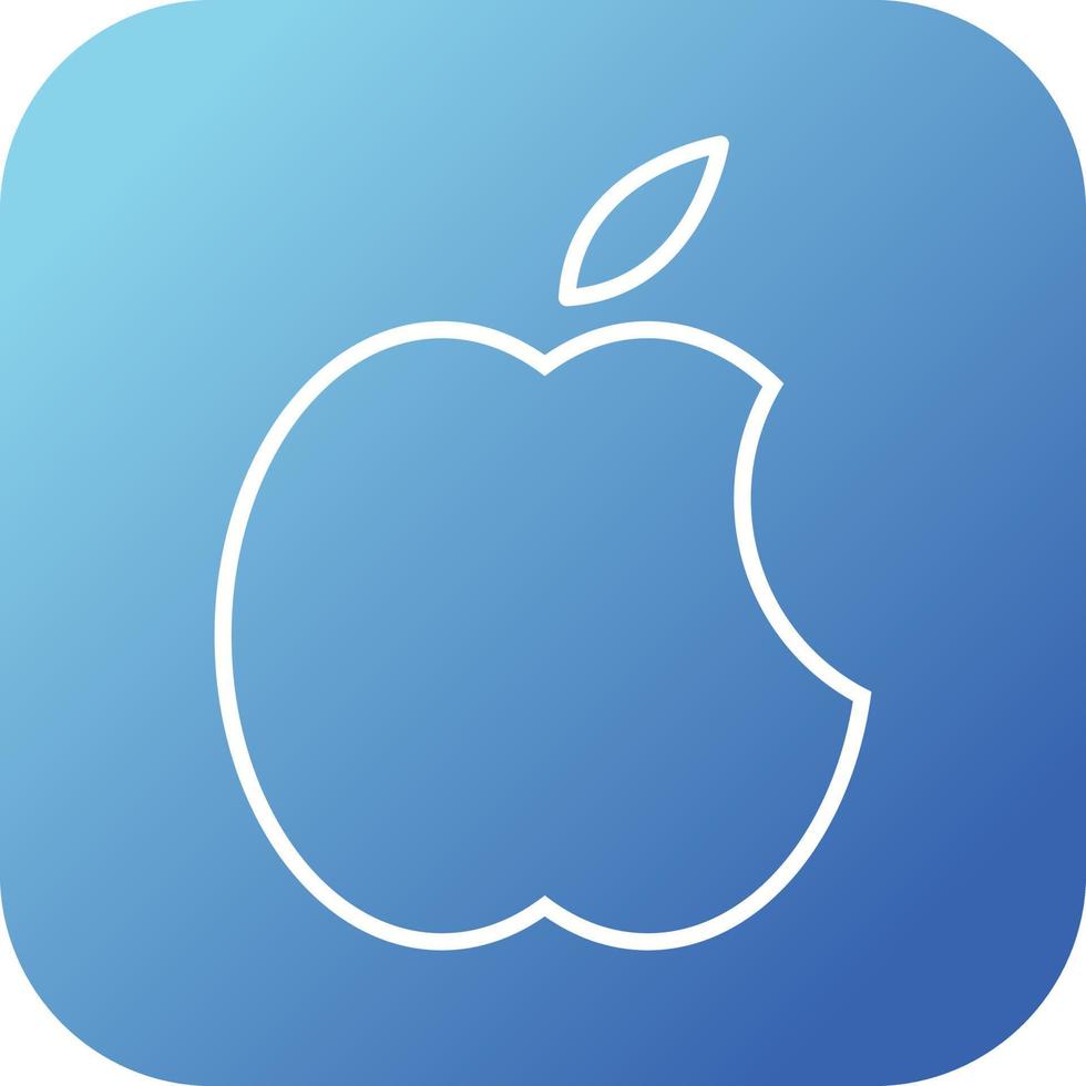 hermoso icono de línea de vector de logotipo de apple