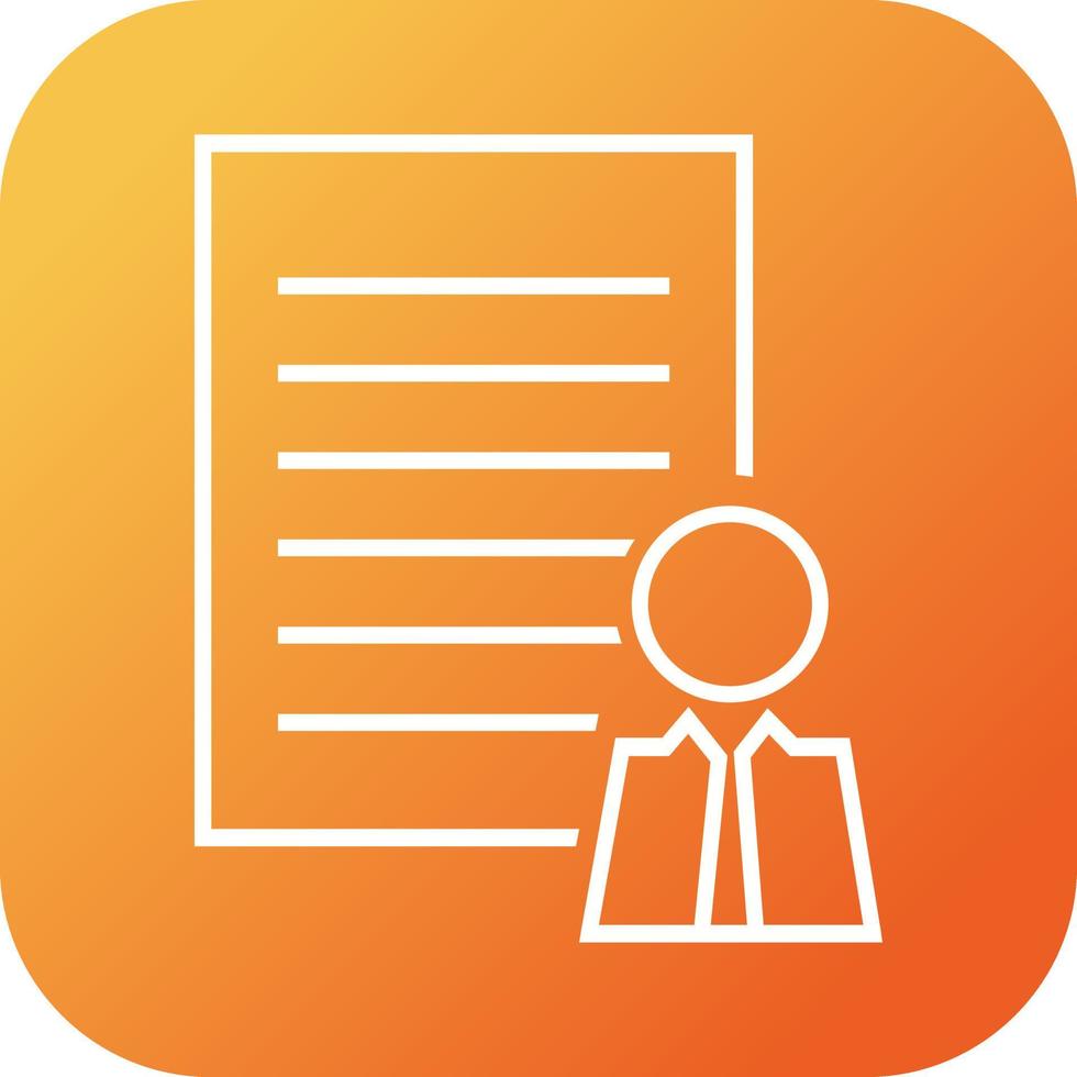 Beautiful Client profile vector line icon
