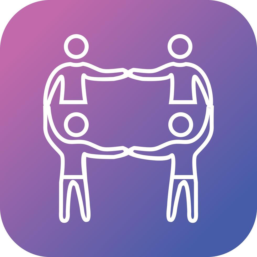 Beautiful Team vector line icon