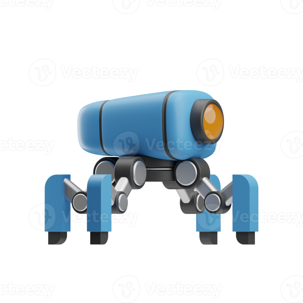 robotic revolver objekt illustration 3d png