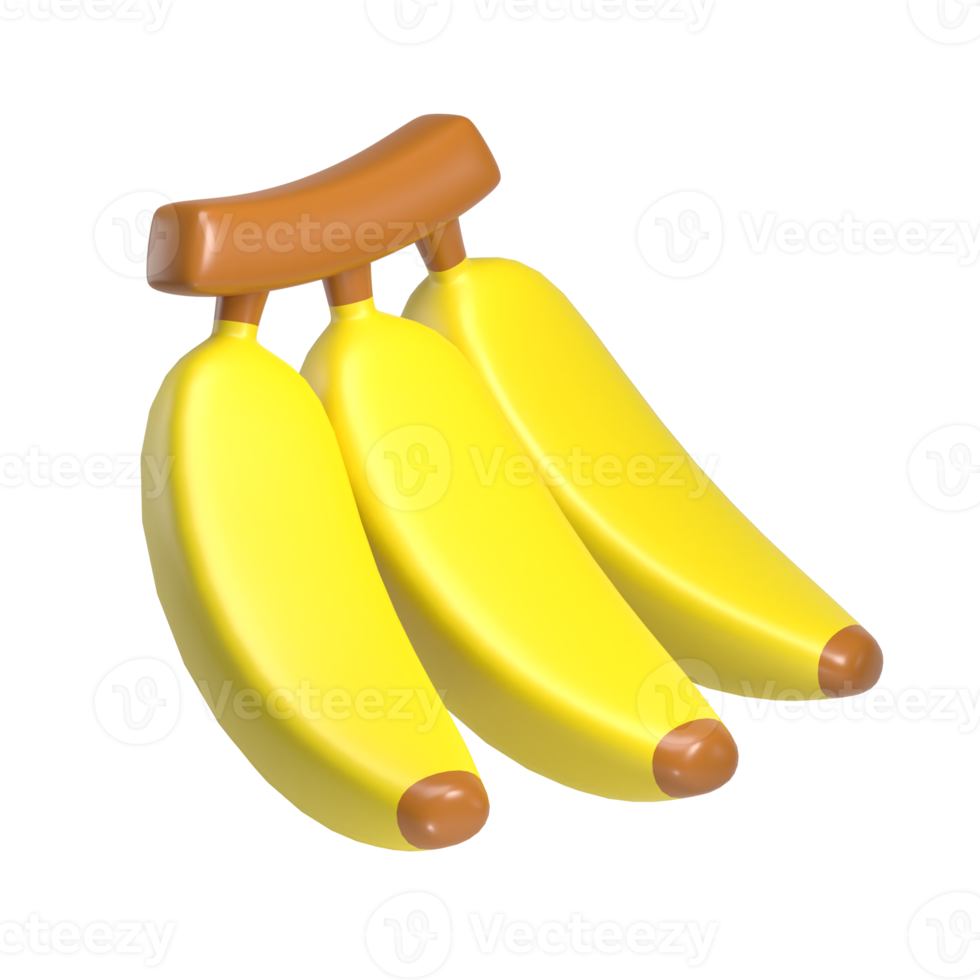 Banana frutta 3d icona png
