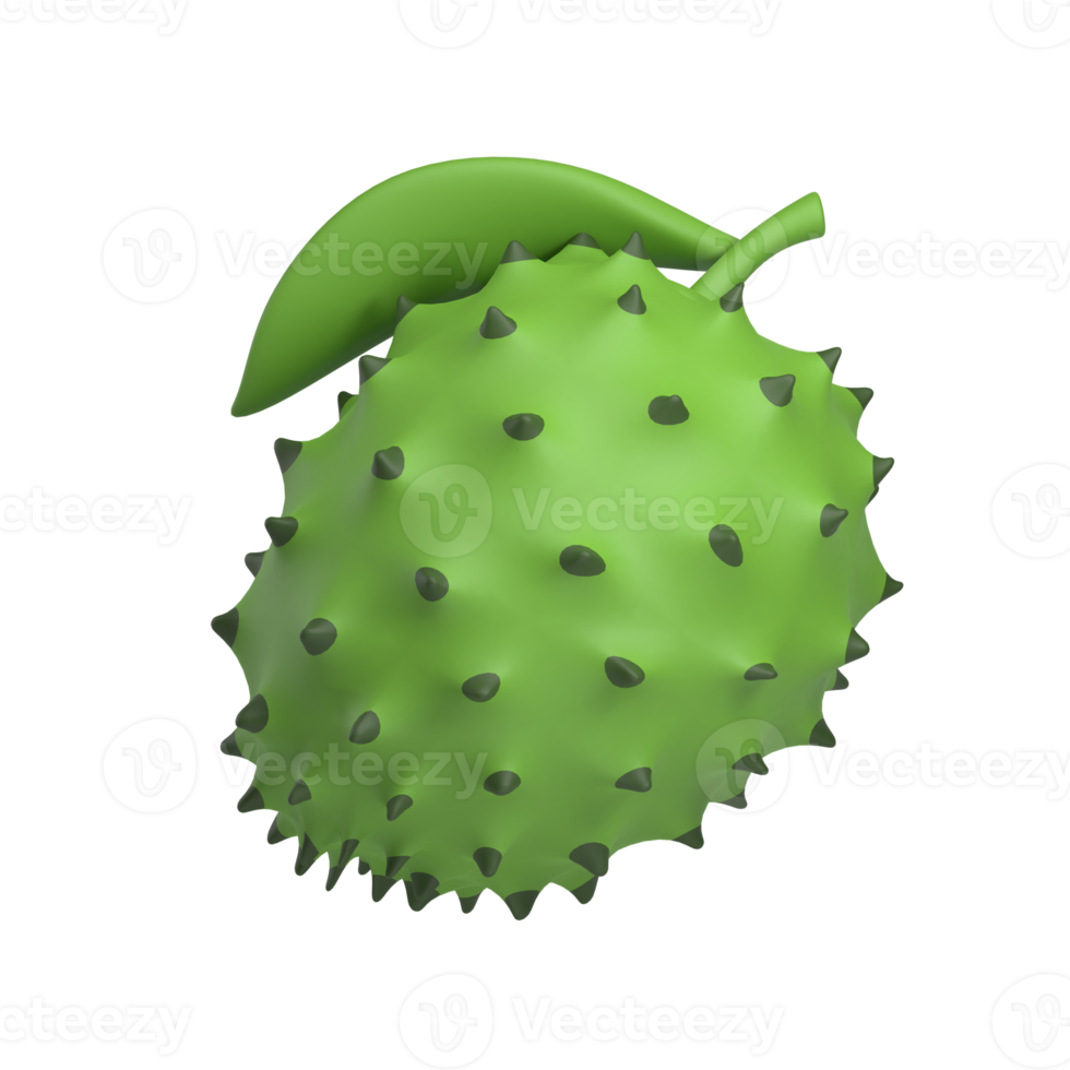 Soursop fruit 3d icon png