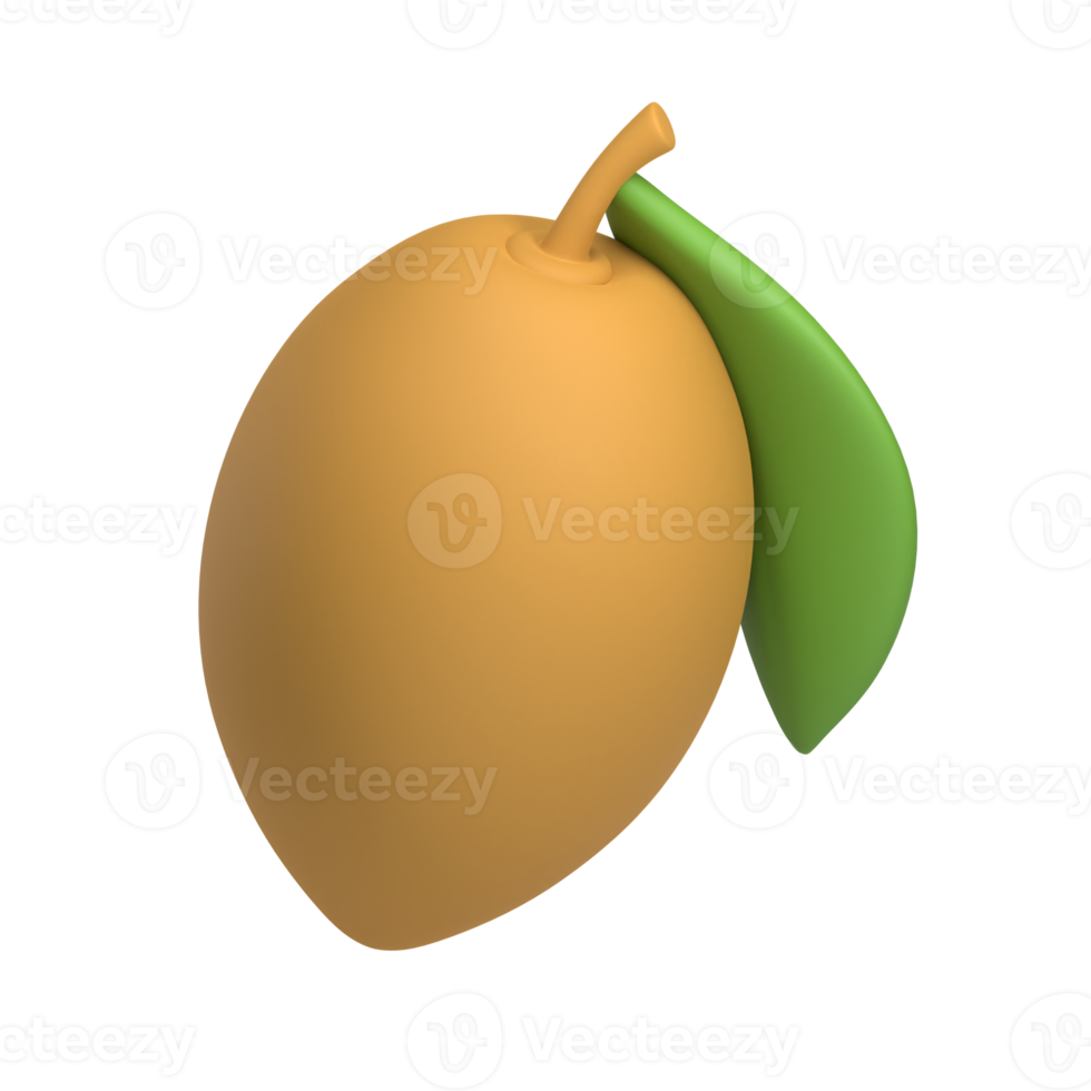 icono 3d de fruta de chicozapote png