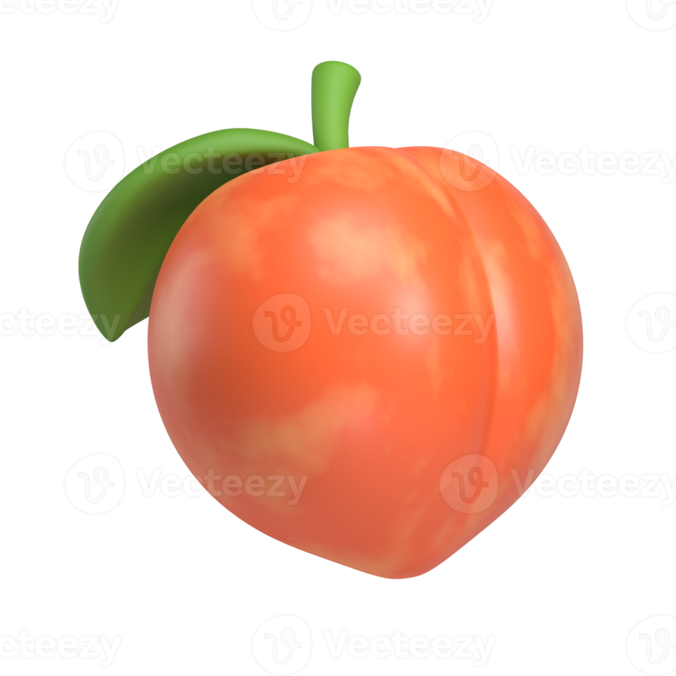 peach fruit 3d icon png