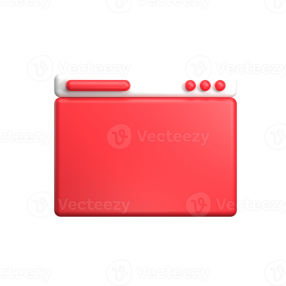 red browser 3d ui icon png