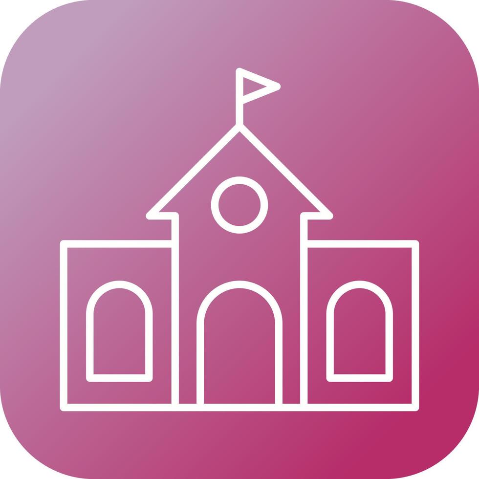 Beautiful College Vector line icon