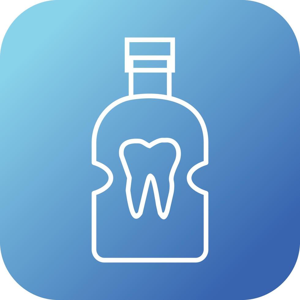 hermoso icono de línea de vector de odontología